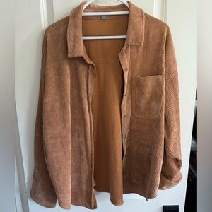 Camel Corduroy Shacket